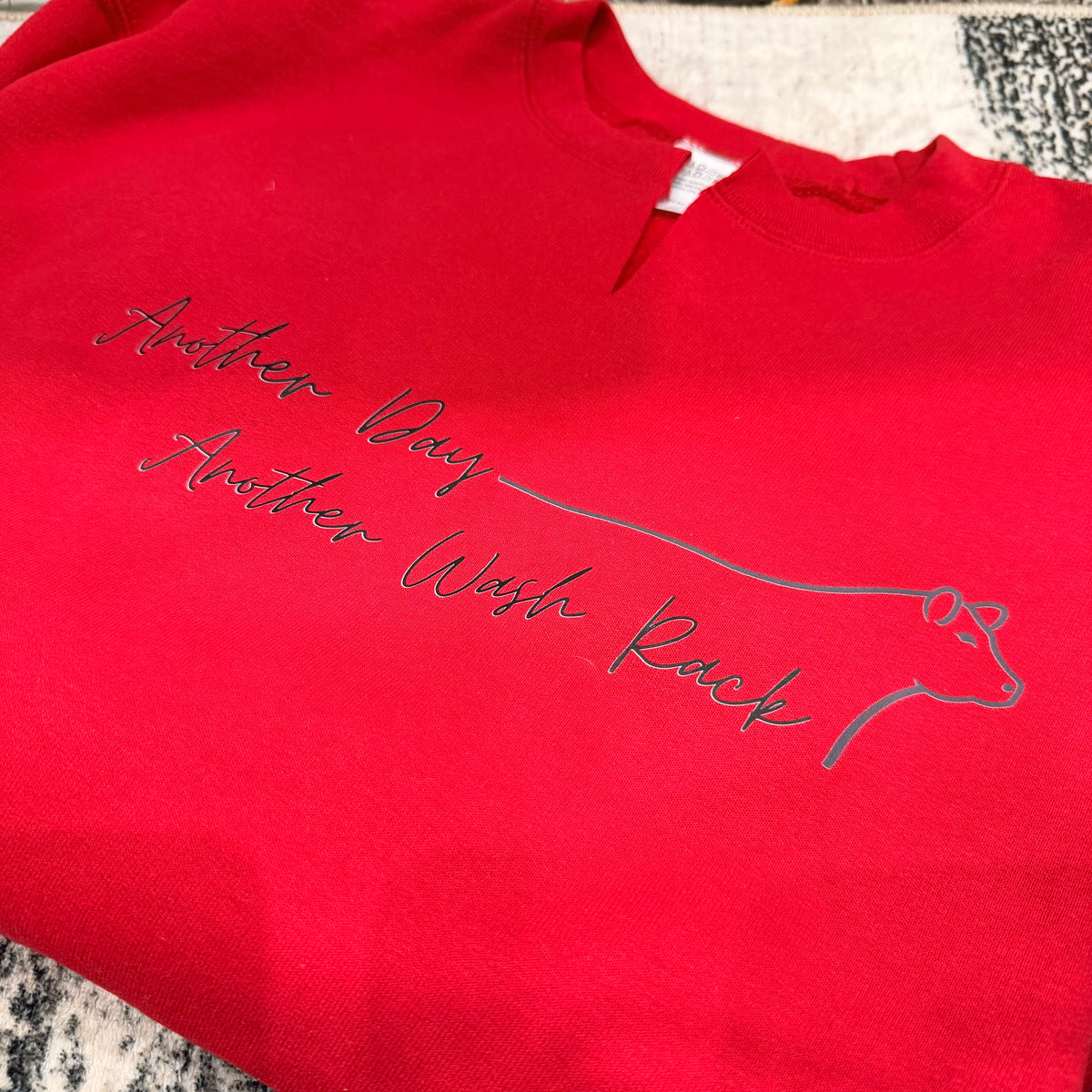 Another Day Another Wash Rack Red Sweatshirt