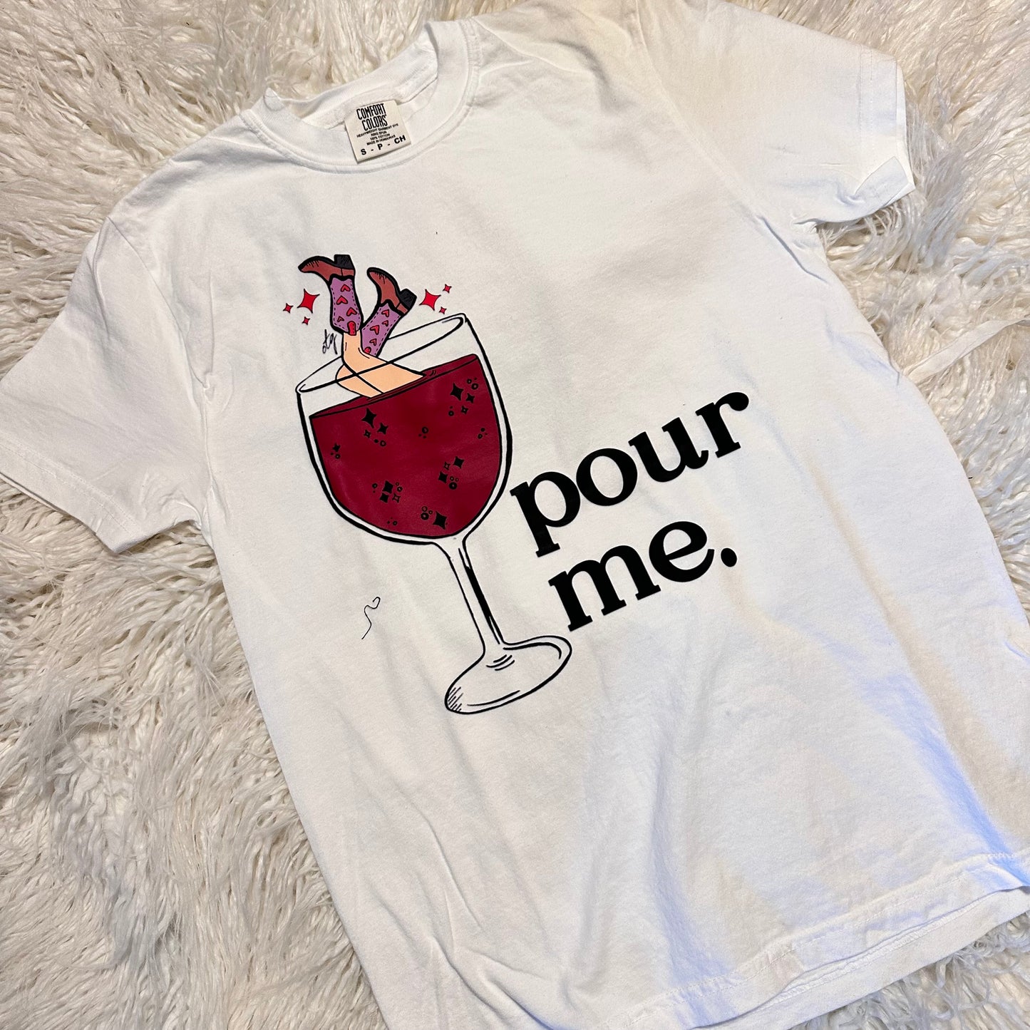 Pour Me Cowgirl Wine Tee