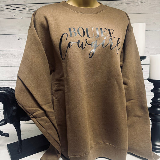 Brown Boujee Cowgirl Sweatshirt