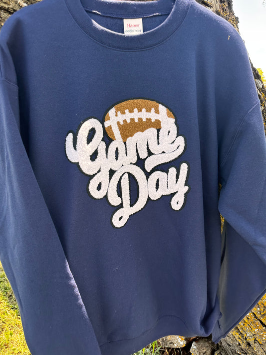 Game Day Chenille Football Sweatshirt