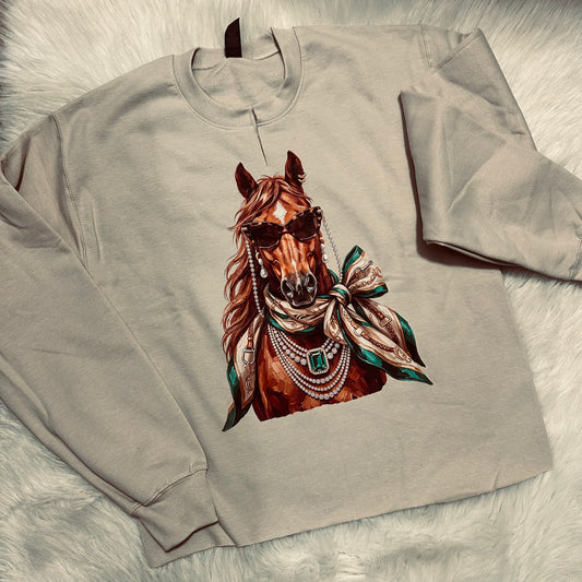 Sorrel Glam Horse with Wild Rag Sweatshirt