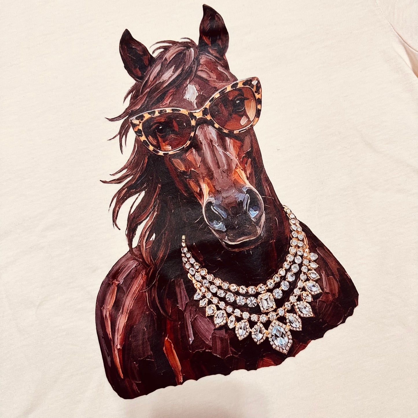 Glam Bay Horse Tee- Cream
