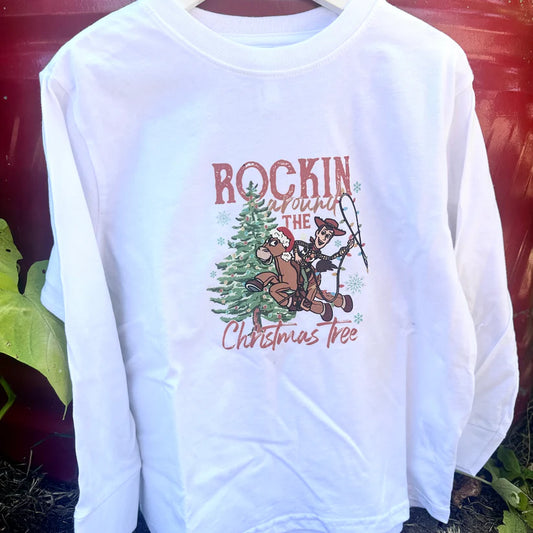 Rockin Around the Christmas Tree Long Sleeve Tee