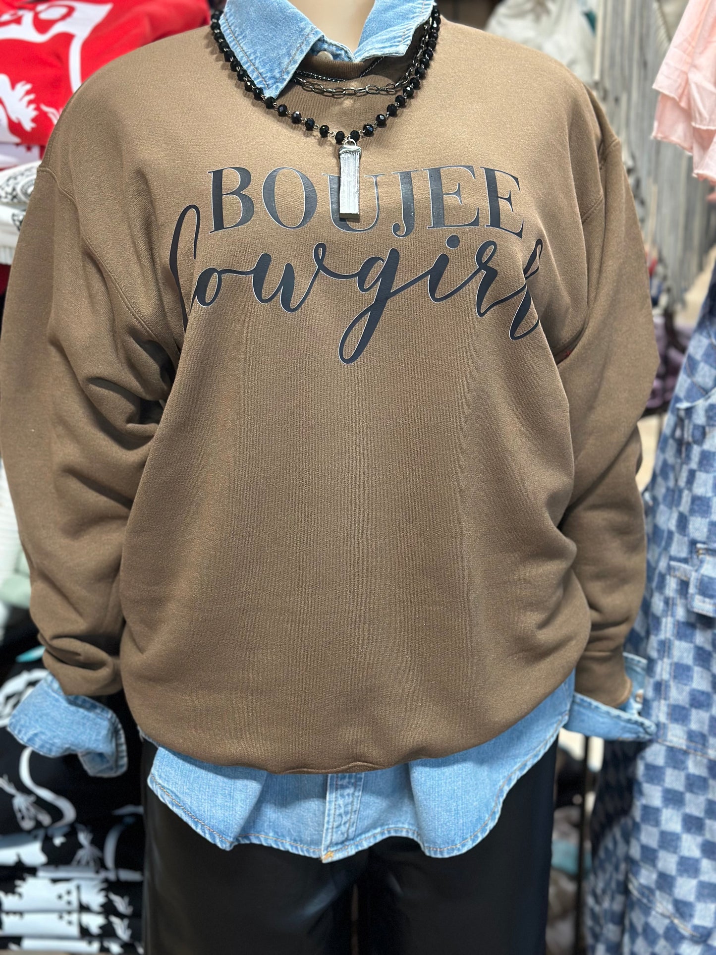 Brown Boujee Cowgirl Sweatshirt