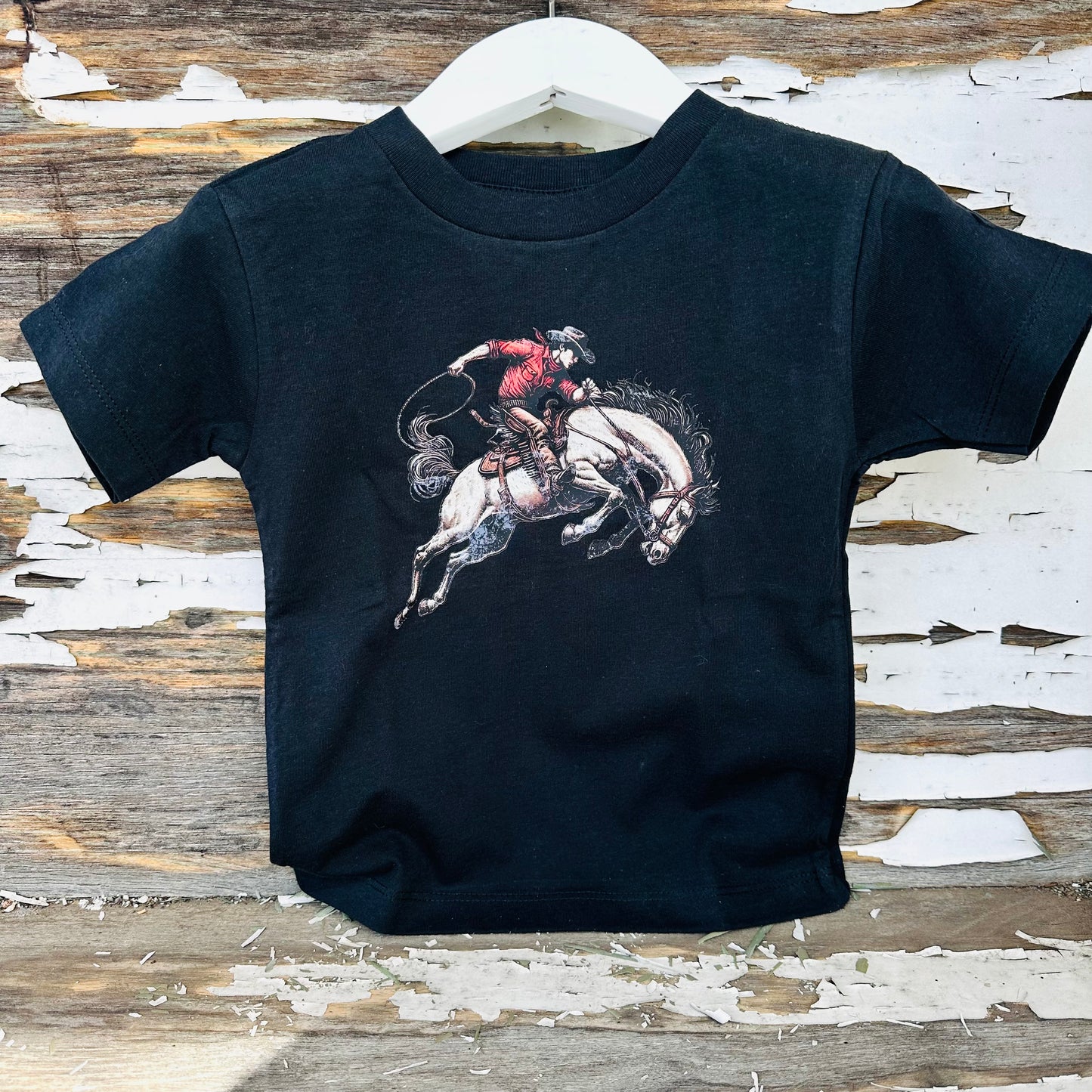 Bucking Horse Black Youth Tee