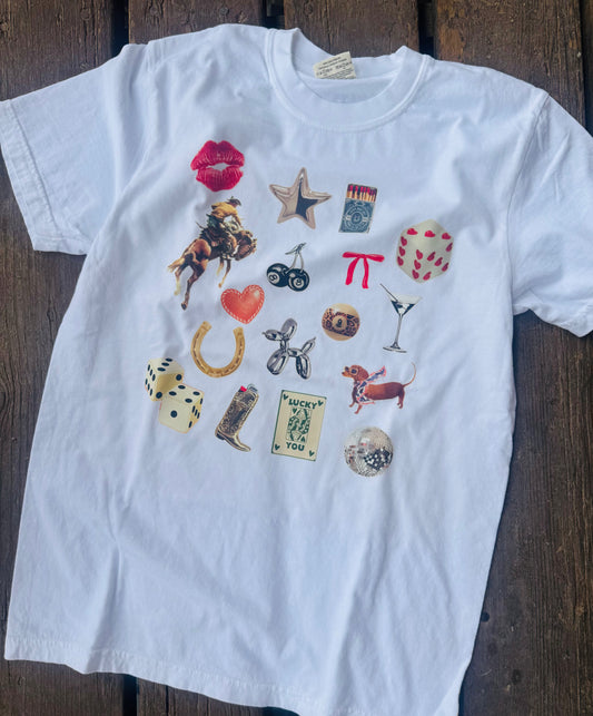 Cowgirl Couture Collage Tee- LF