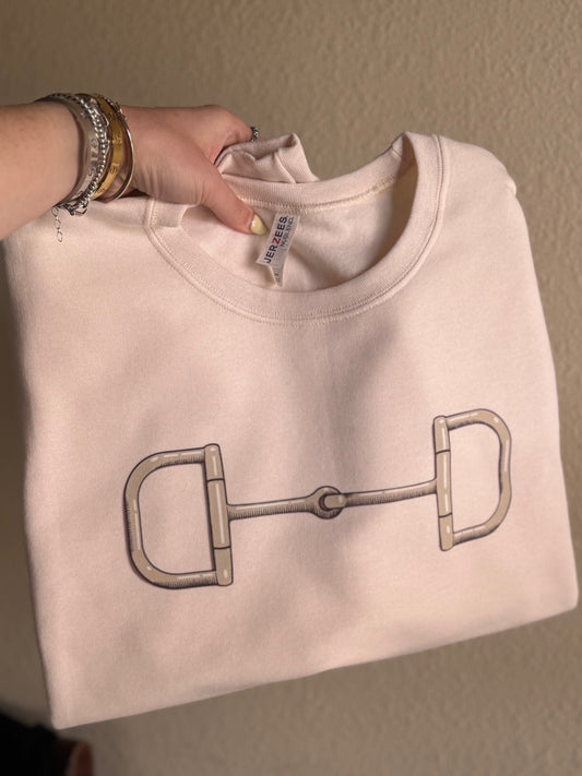 Cream Snaffle Bit Sweatshirt- LF