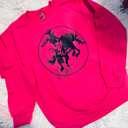 Hot Pink Rodeo Bronc Sweatshirt