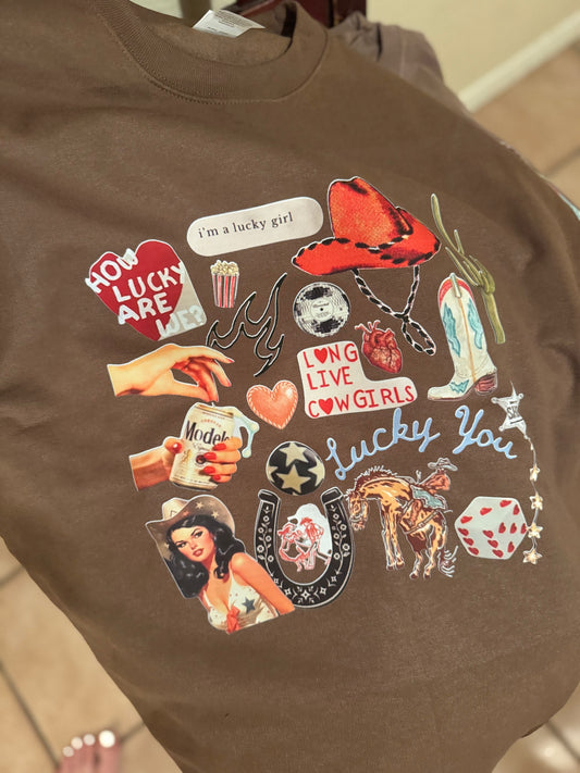 How Lucky Are We Sweatshirt- LF