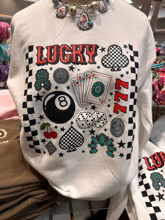 Lucky 777 Collage Sweatshirt