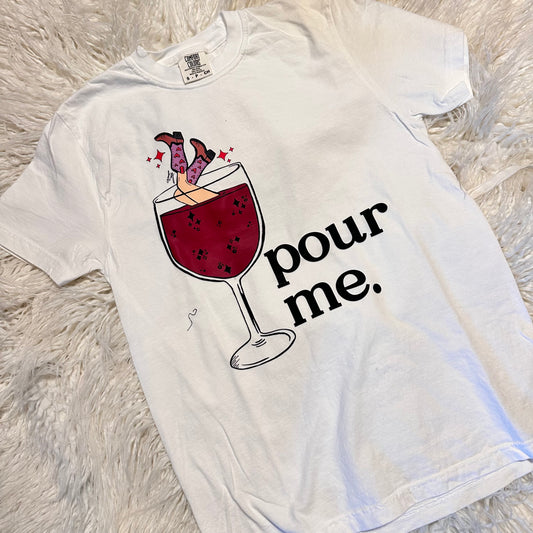 Pour Me Cowgirl Wine Tee