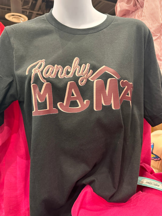 Ranchy Mama Black Tee