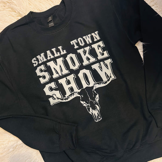 Small Town Smoke Show Black Sweatshirt