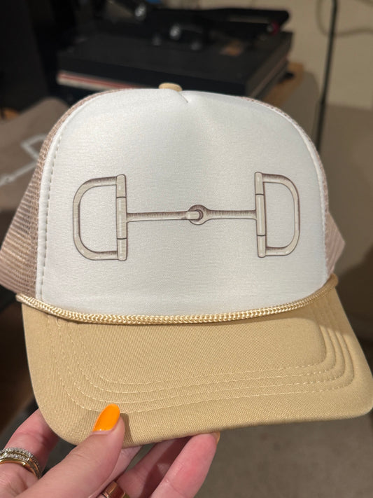 Bit Trucker Cap Tan & White- LF
