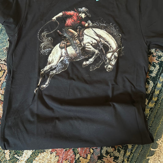 Vintage Bronc Black Tee